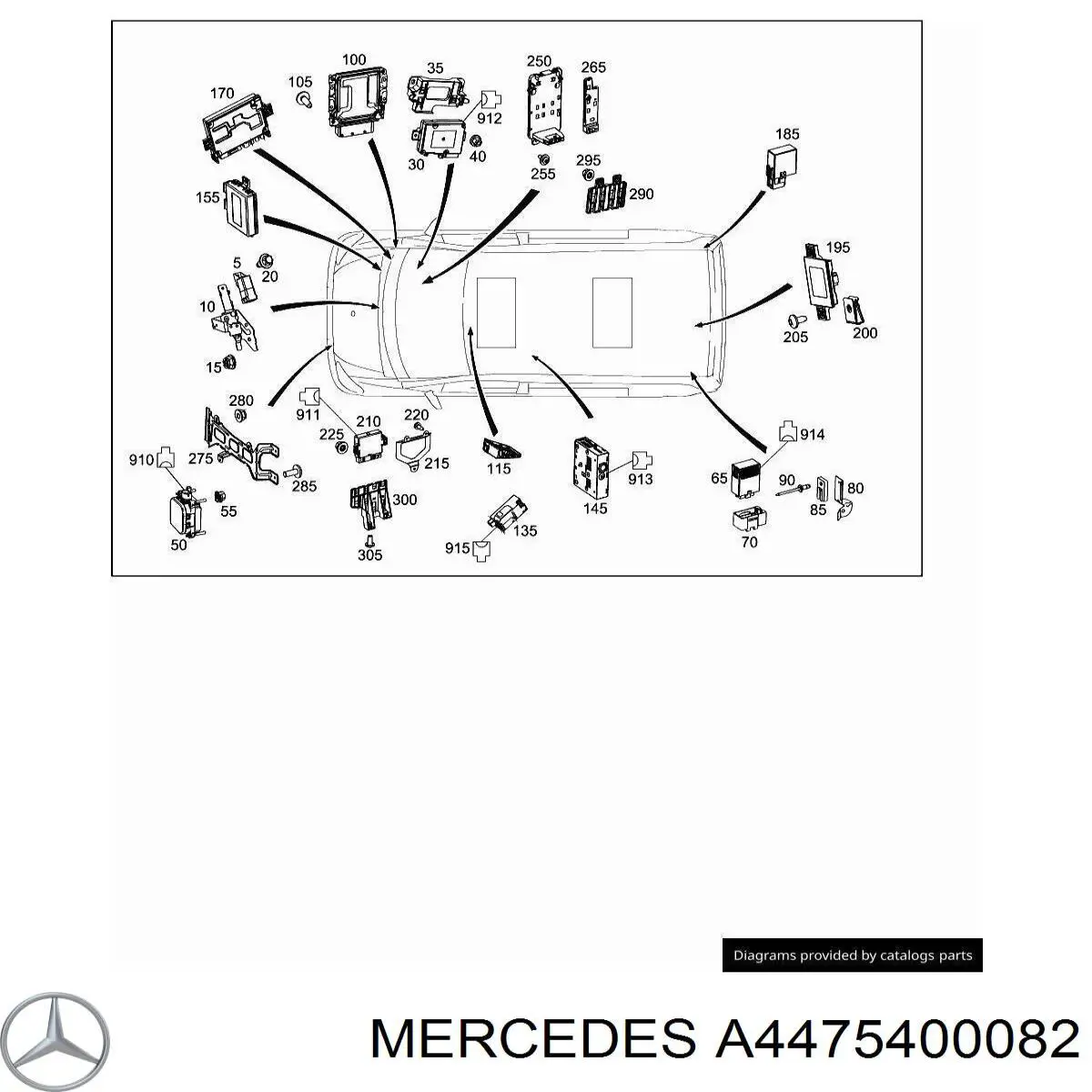  Mercedes A4475400082 ціна, від 37.03 USD