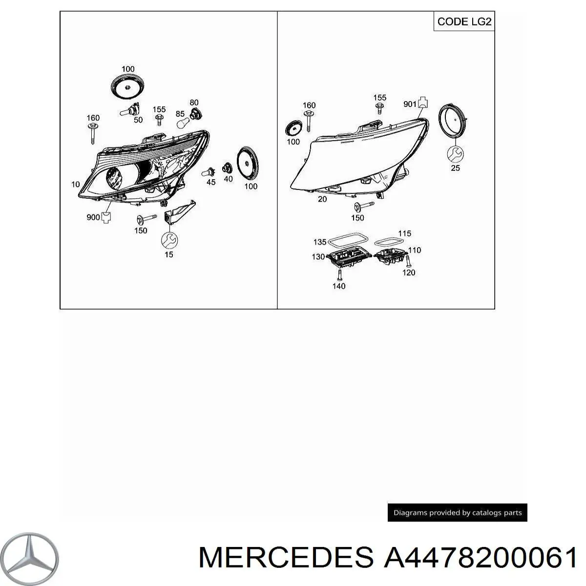A4478200061 Mercedes фара ліва