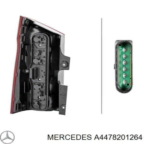 A4478201264 Mercedes Ліхтар задній правий