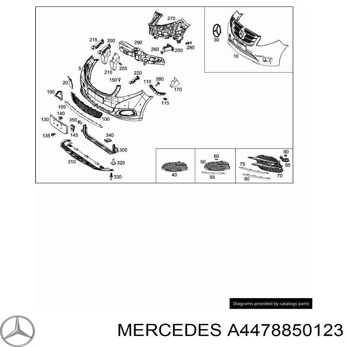Купити A44788501239999 Mercedes Заглушка бампера буксирувального гака, передня ліва