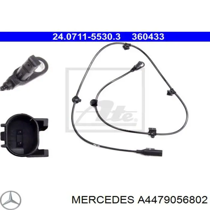 Датчик АБС задній лівий Mercedes A4479056802 ціна, від 39.72 USD