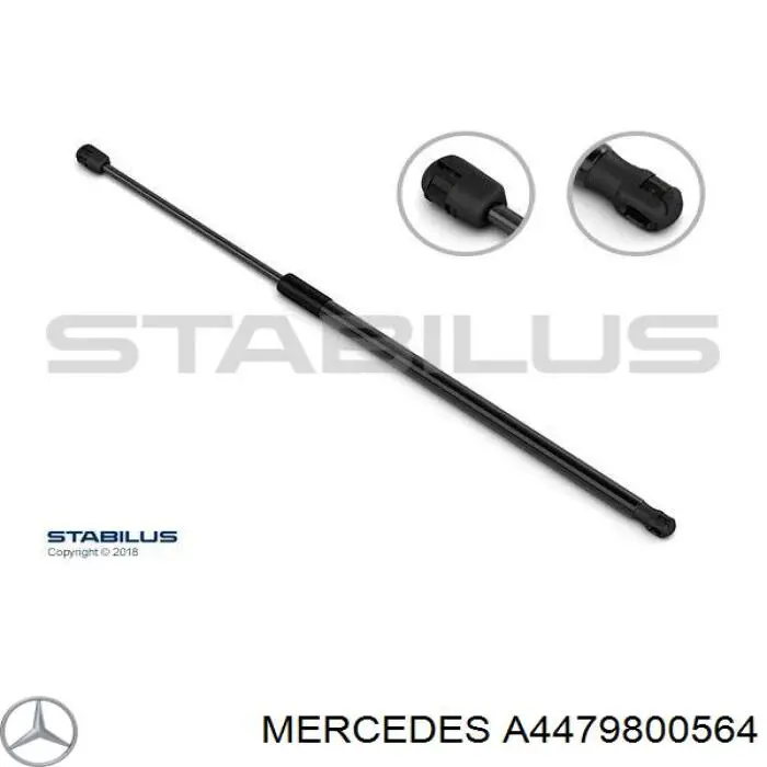 Купити A4479800564 Mercedes Амортизатор скла задніх, 3/5-ї двері (ляди)