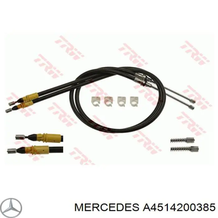 A4514200385 Mercedes Трос ручного гальма задній, правий/лівий