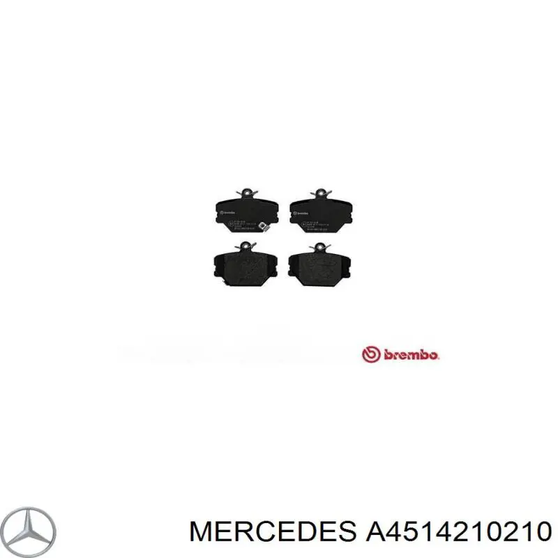 Купити A4514210210 Mercedes Колодки гальмівні передні, дискові
