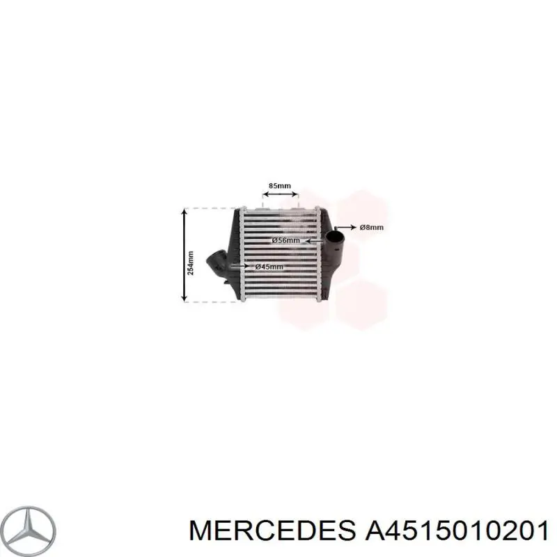 Система охолодження наддувочного повітря Mercedes A4515010201 ціна, від 73.68 USD