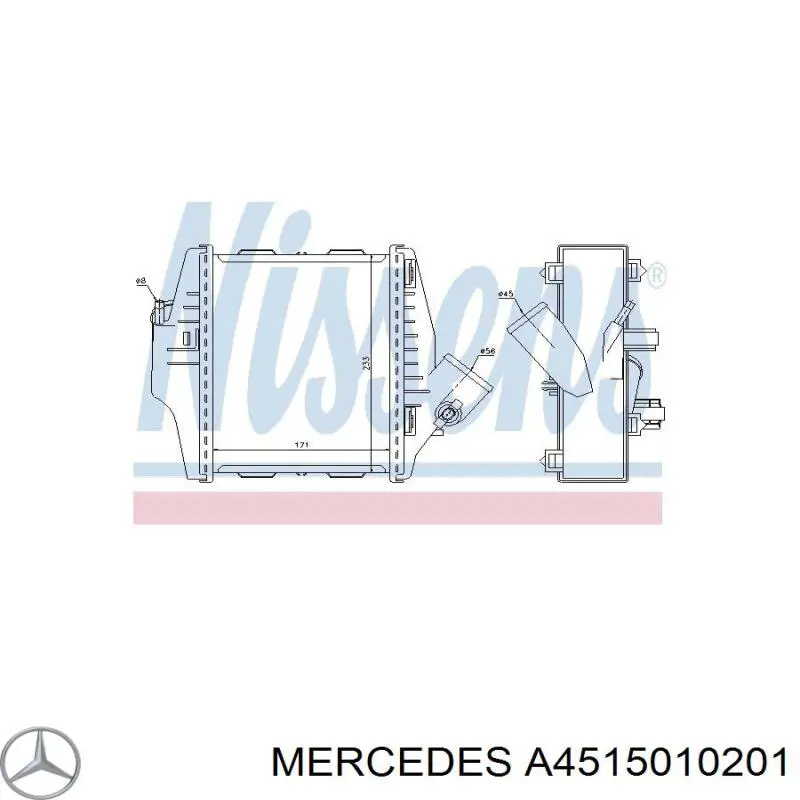 A4515010201 Mercedes Охолоджувач наддувочного повітря