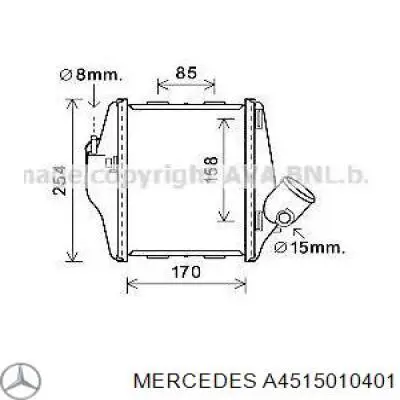 Система охолодження наддувочного повітря Mercedes A4515010401 ціна, від 73.84 USD