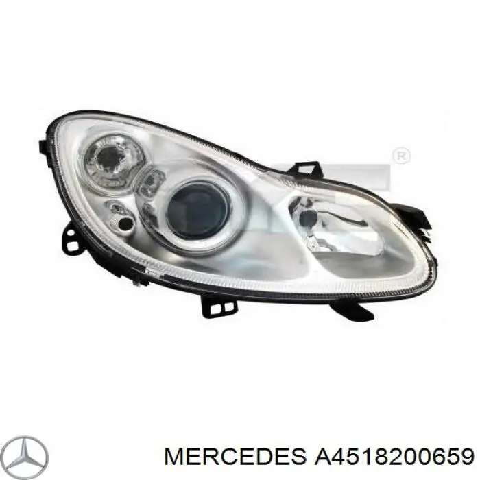 Купити A4518200659 Mercedes Права блок фара
