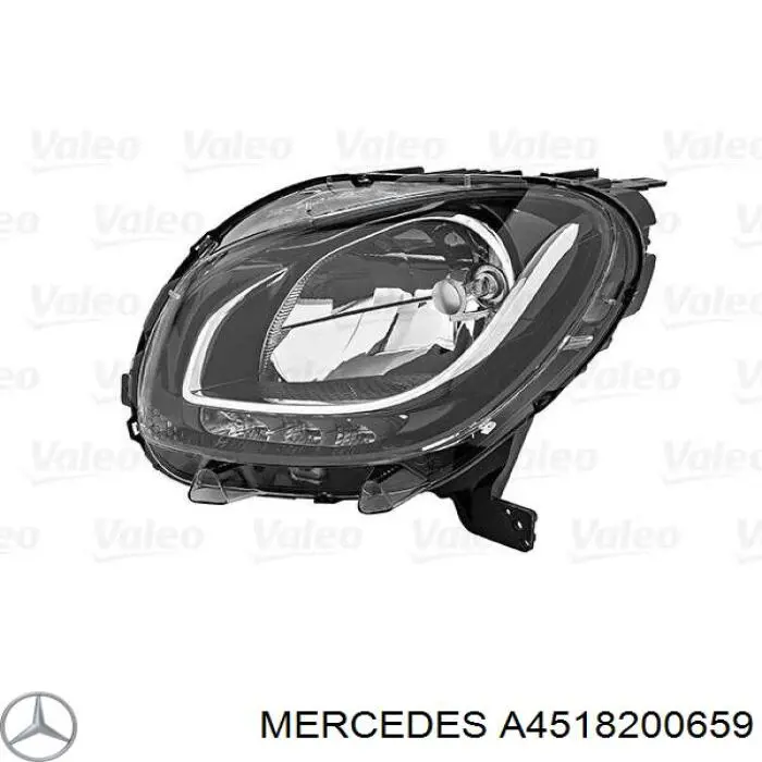A4518200659 Mercedes Основна фара - вставка