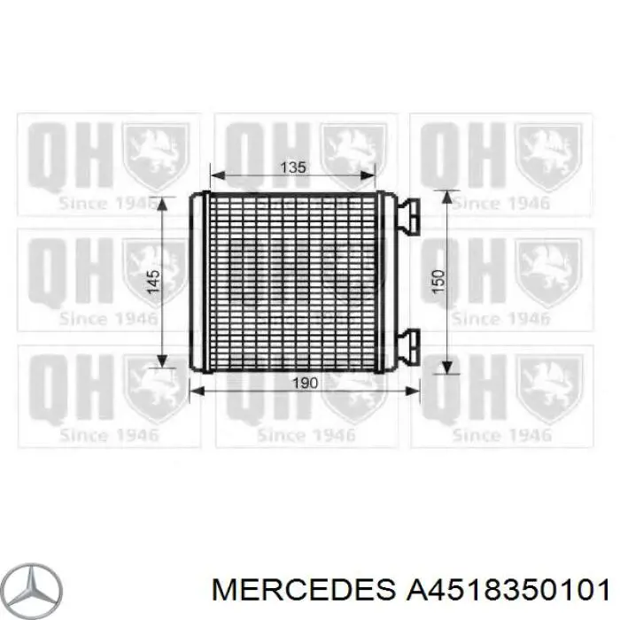 Радіатор пічки (обігрівача) Mercedes A4518350101 ціна, від 54.62 USD