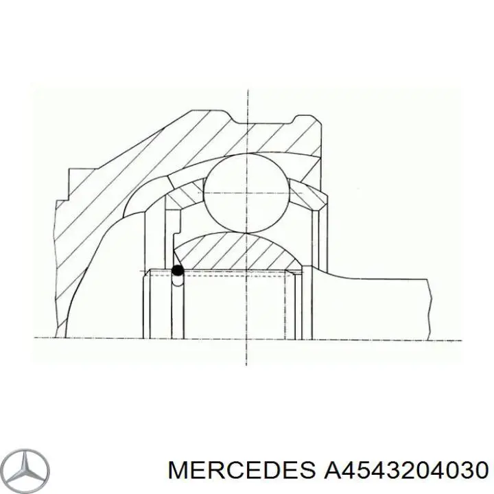 Амортизатор передній, правий A4543204030 Mercedes