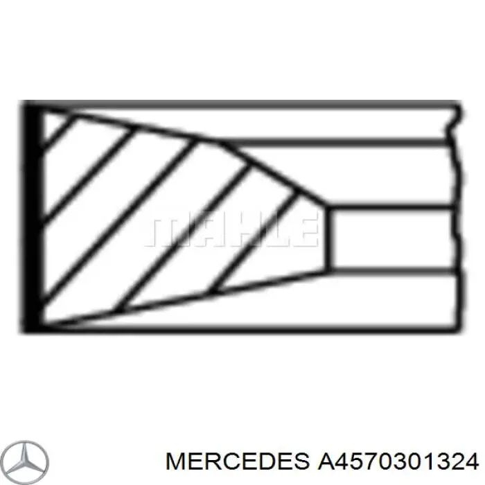 A4570301324 Mercedes Кільця поршневі на 1 циліндр, STD.