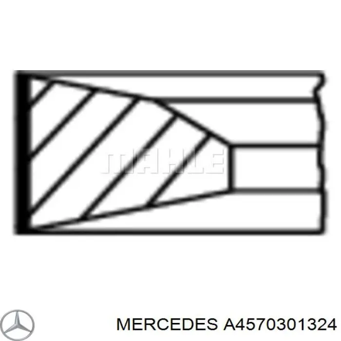 Купити A4570301324 Mercedes Кільця поршневі на 1 циліндр, STD.