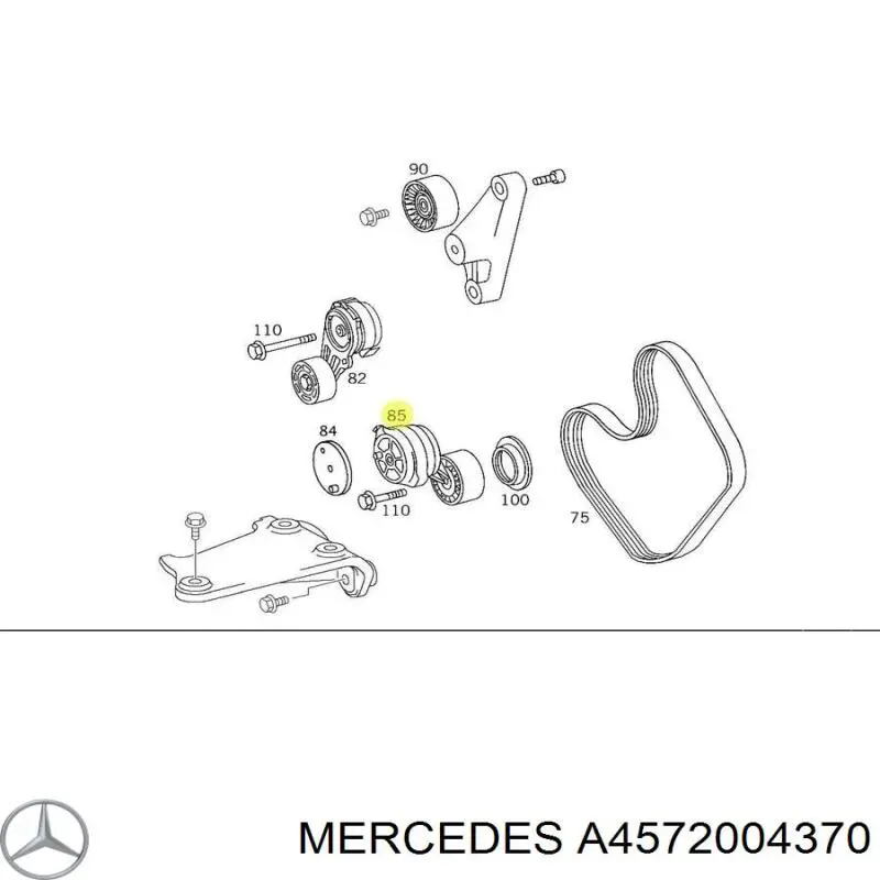A4572004370 Mercedes натягувач приводного ременя