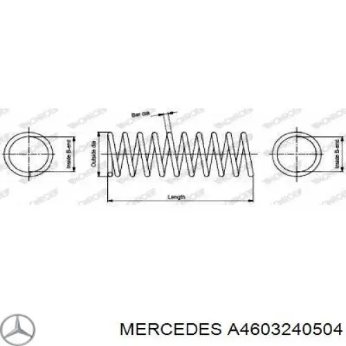 A4603240504 Mercedes пружина задня