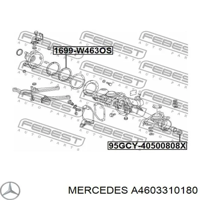 Купити A4603310180 Mercedes Прокладка картера переднього моста