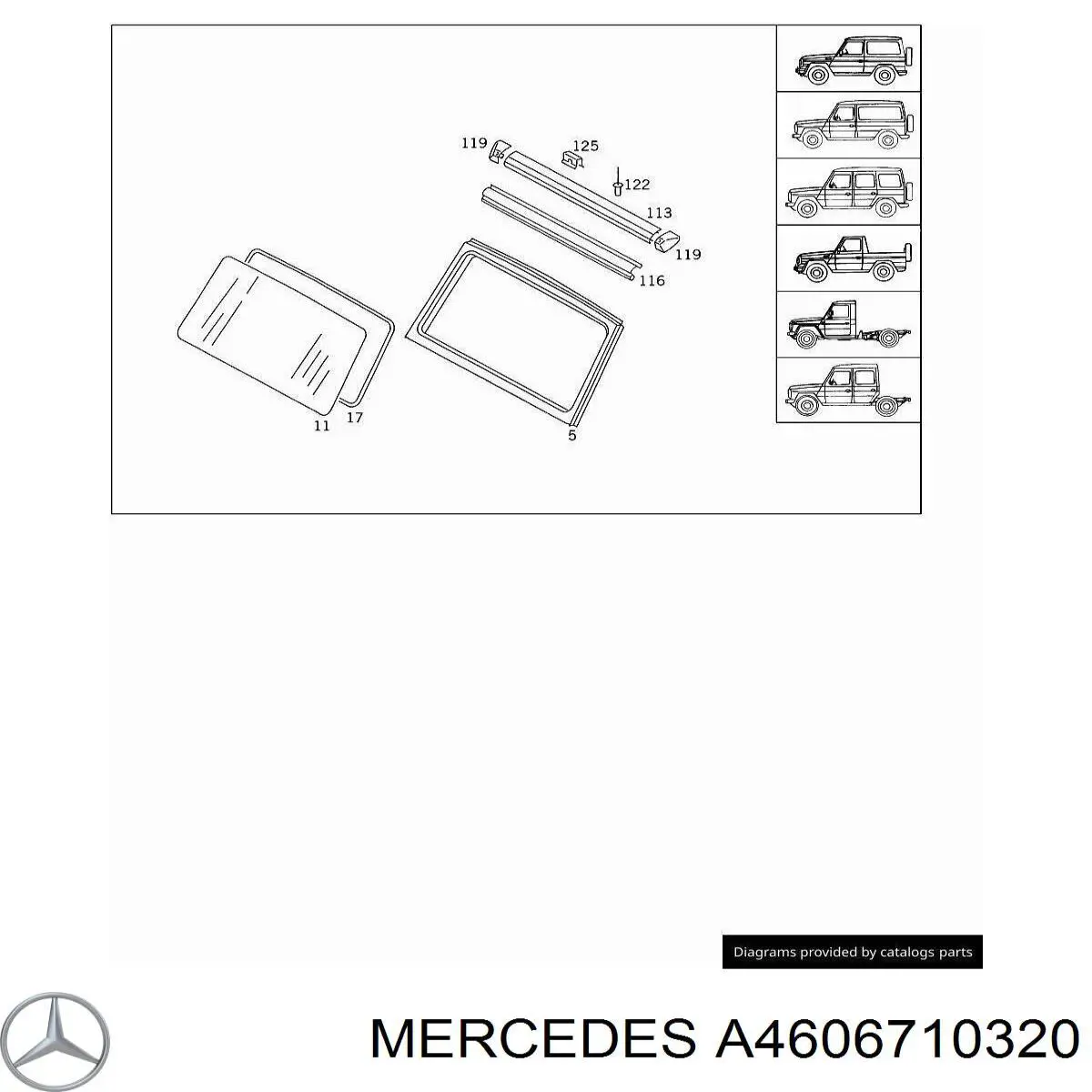 Ущільнювач лобового скла на Mercedes G (W463)