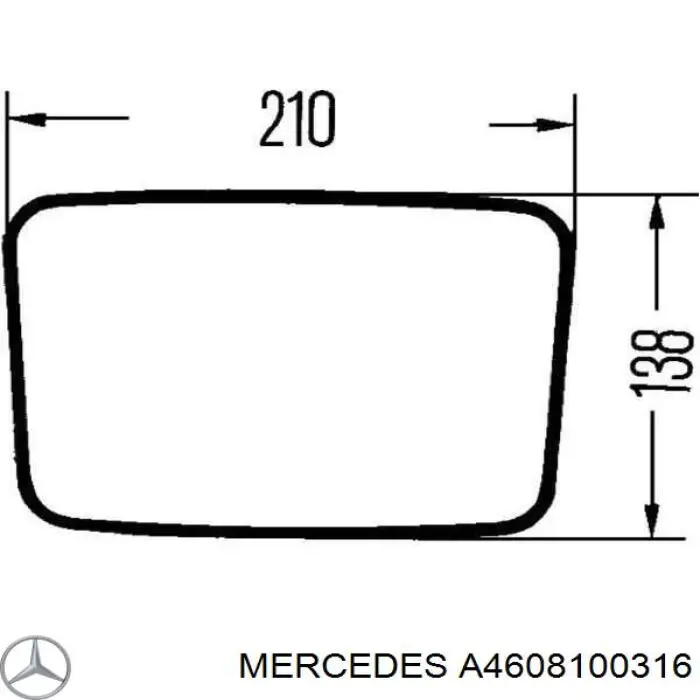 Дзеркало заднього виду Mercedes A4608100316 ціна, від 18.27 USD