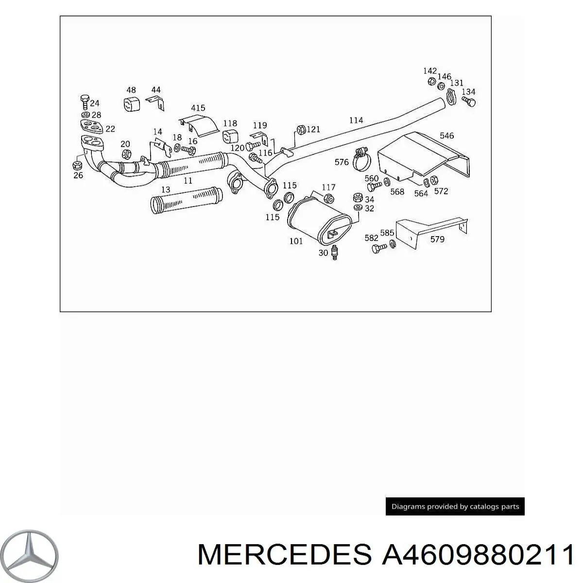 Подушка глушника A4609880211 Mercedes