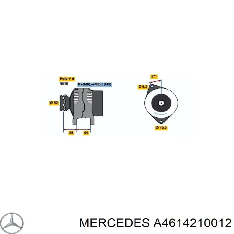 Гальмівні диски передні A4614210012 Mercedes