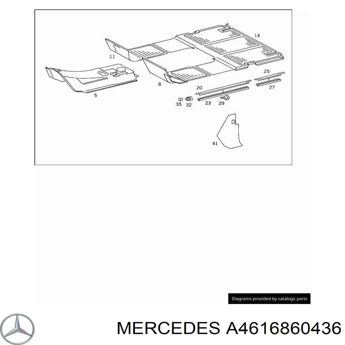  Mercedes A4616860436 ціна, від 274.62 USD