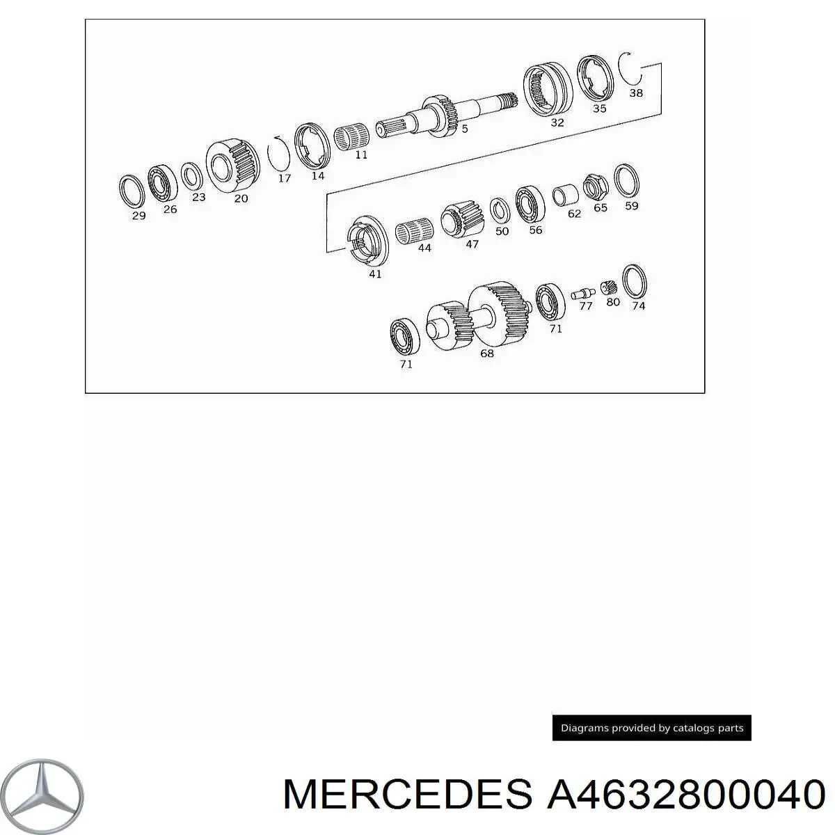 A6683500026 Mercedes ремкомплект диференціалу заднього моста