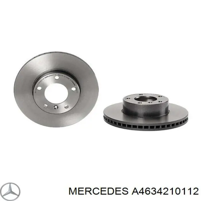 Диск переднього гальма Mercedes A4634210112 ціна, від 82.31 USD