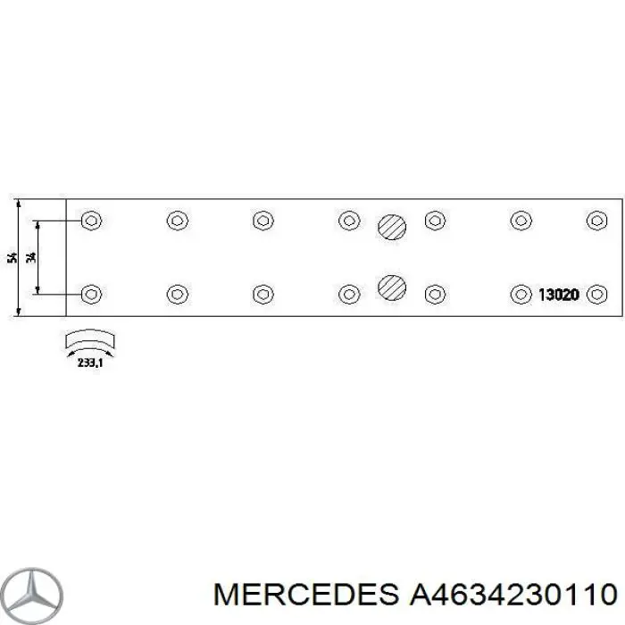 Накладка гальмівна передня (TRUCK) Mercedes A6024234410 ціна, від 16.06 USD