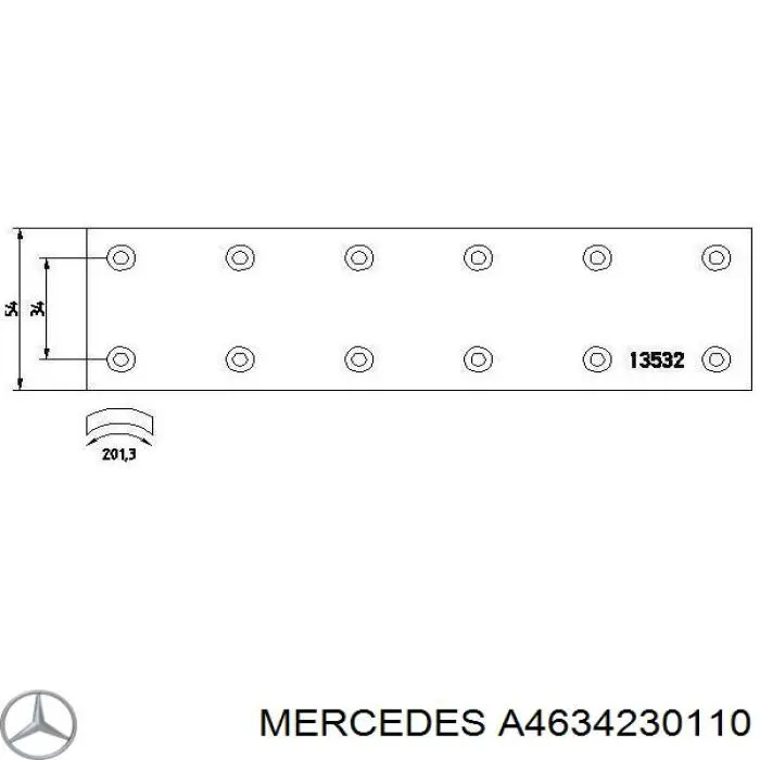 A6024234410 Mercedes Накладка гальмівна передня (TRUCK)