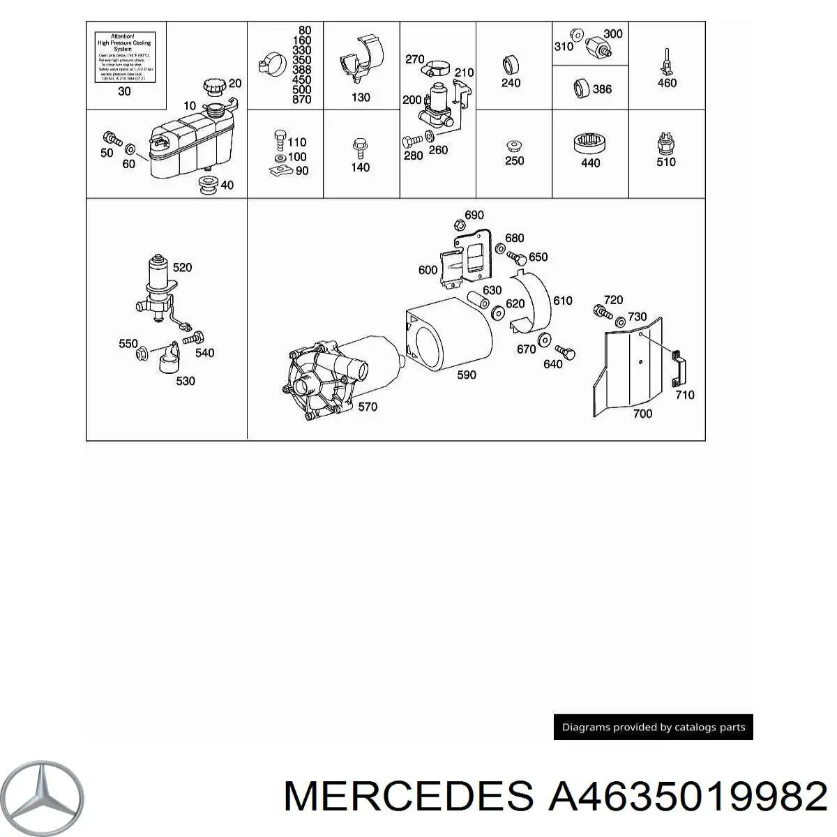  Mercedes A4635019982 ціна, від 126.70 USD