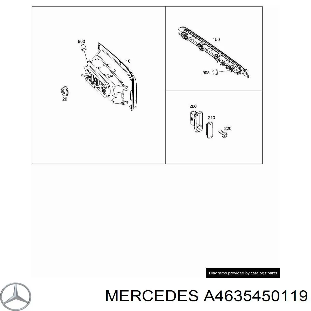  Mercedes A4635450119 ціна, від 13.81 USD
