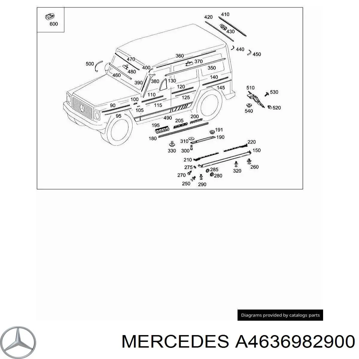  Mercedes A4636982900 ціна, від 61.41 USD