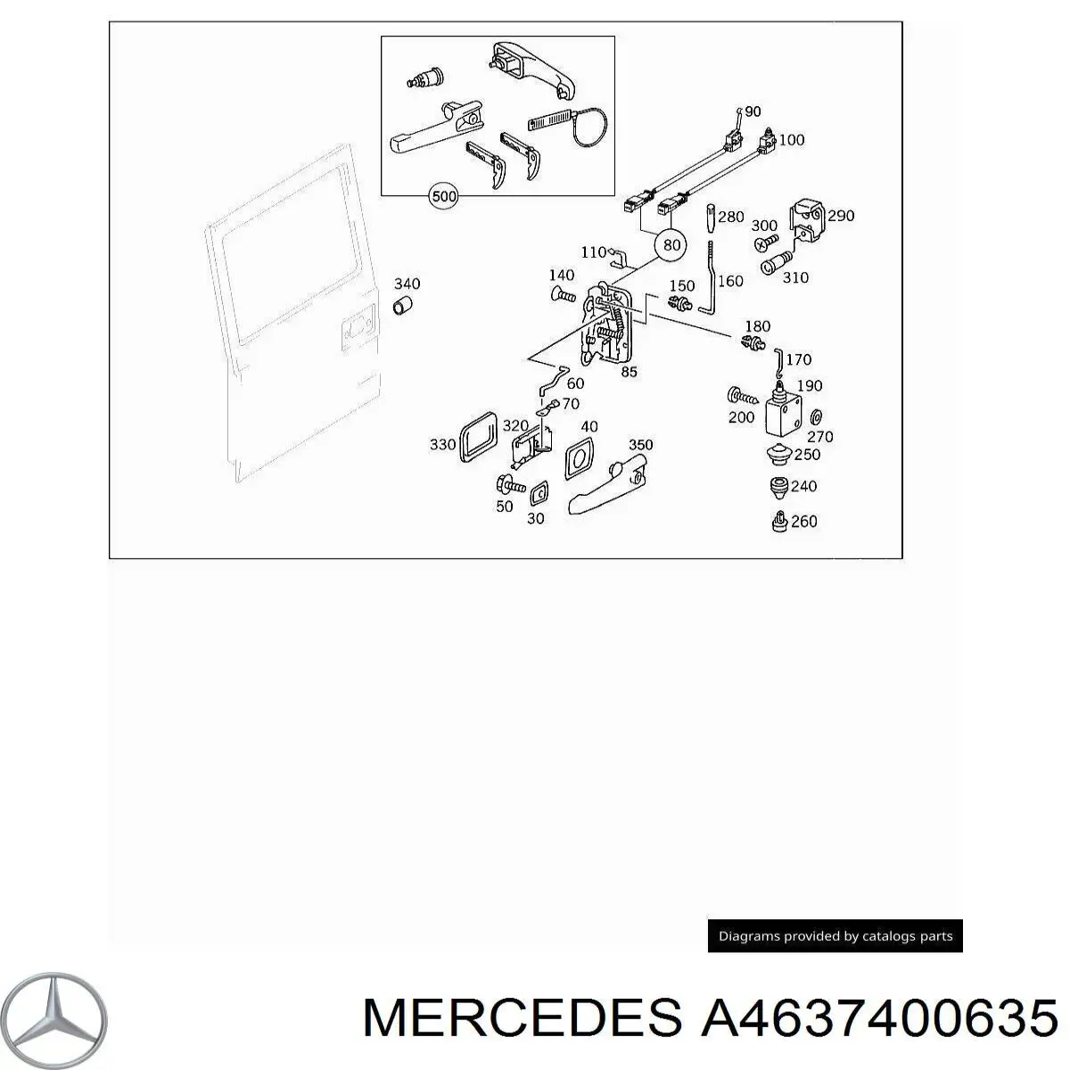 Замок дверей багажника Mercedes A4637400635 ціна, від 56.84 USD