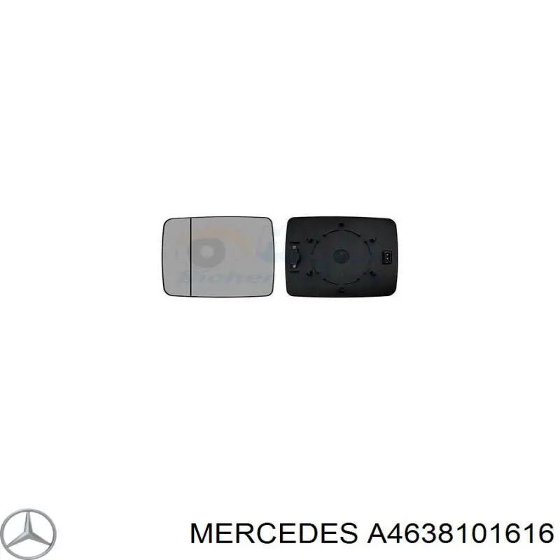 A4638101616 Mercedes Дзеркальний елемент лівий