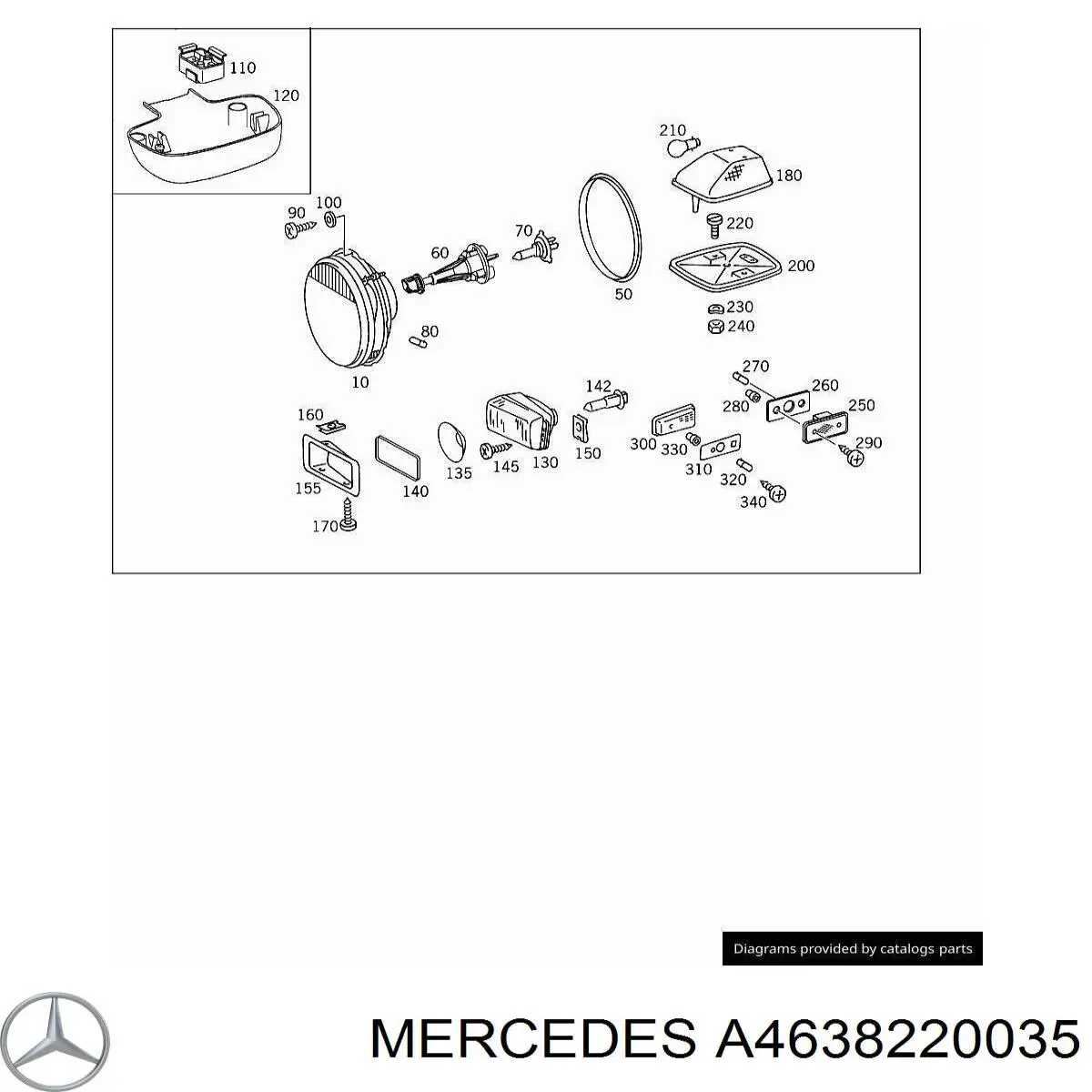  Mercedes A4638220035 ціна, від 49.98 USD