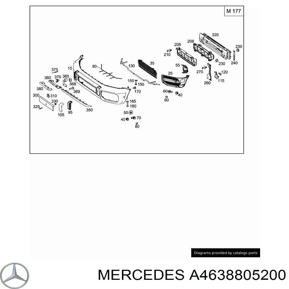  Mercedes A4638805200 ціна, від 204.60 USD