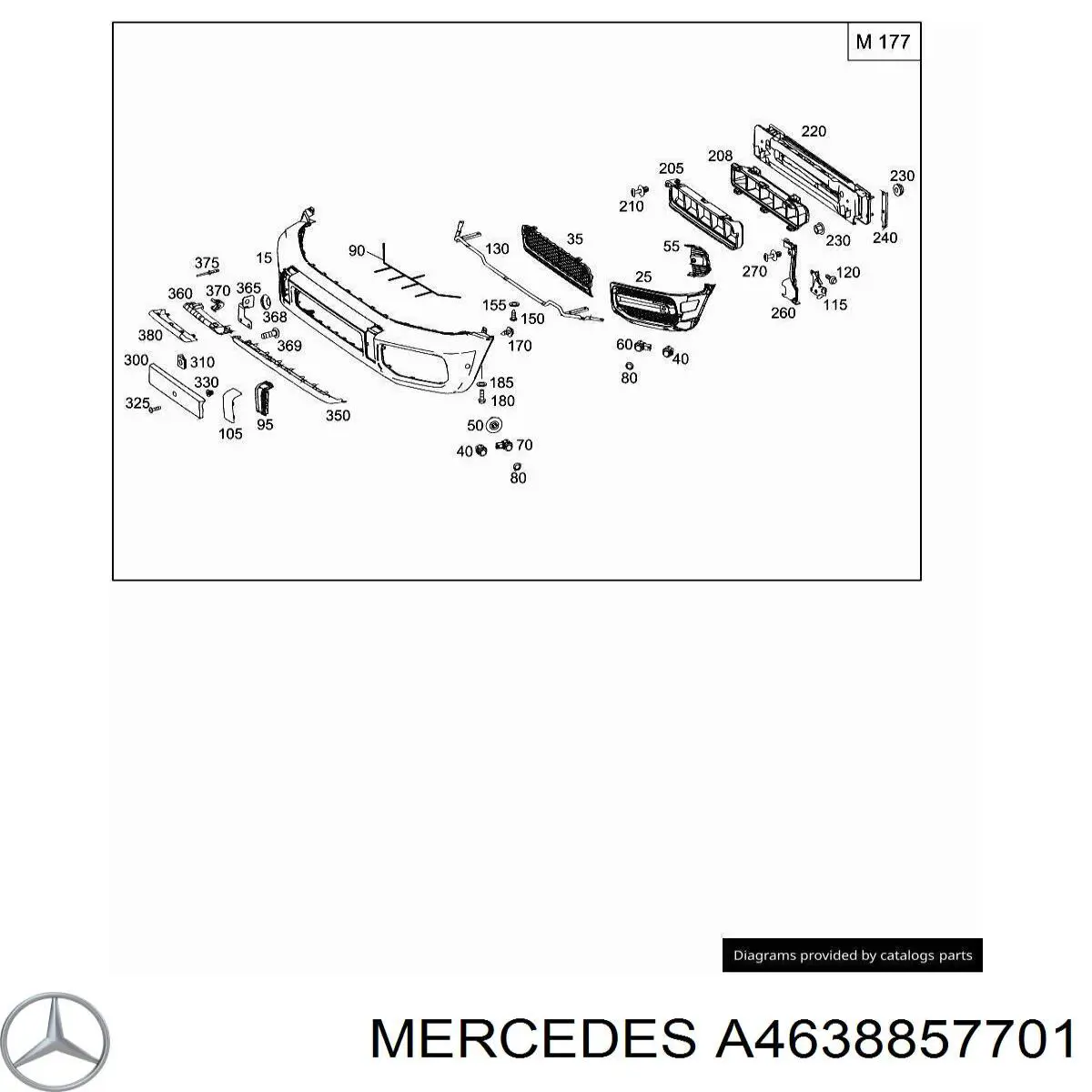  Mercedes A4638857701 ціна, від 134.54 USD