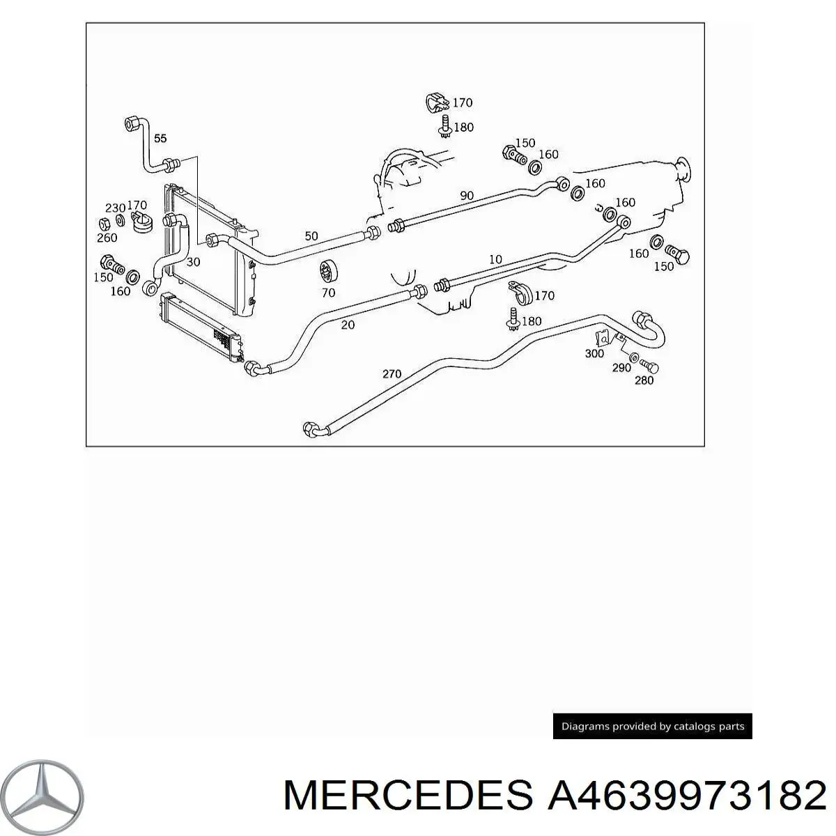 Трубка/шланг масляного радіатора, обратка/низького тиску Mercedes A4639973182 ціна, від 358.48 USD