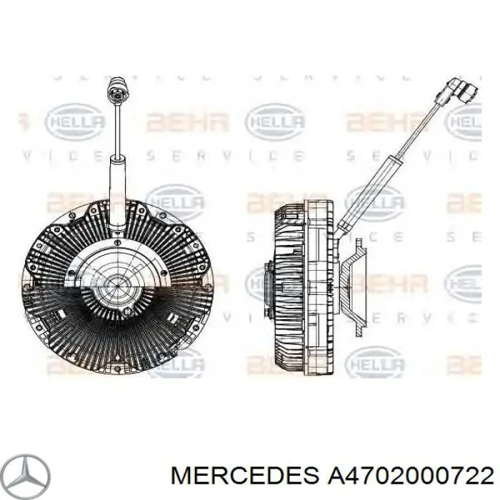 В'язкова муфта вентилятора Mercedes A4702000722 ціна, від 610.76 USD
