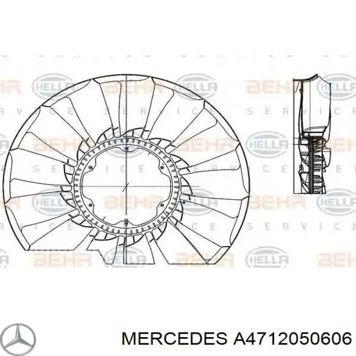 Вентилятор/крильчатка радіатора охолодження NRF 49868 ціна, від 143.16 USD