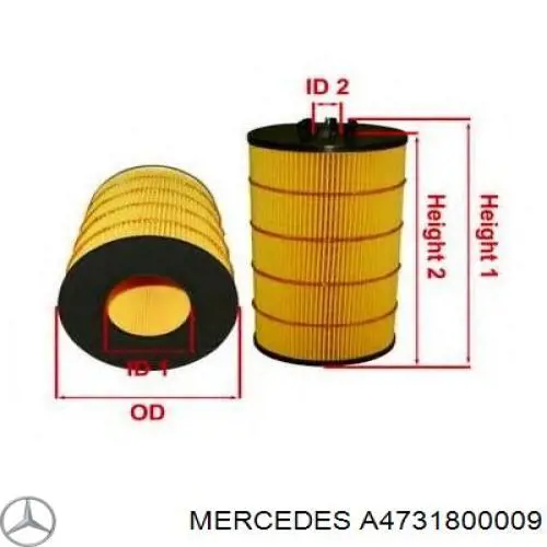 Масляний фільтр A4731800009 Mercedes