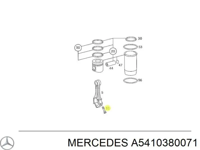 Купити A5410380071 Mercedes Болт шийок шатуна