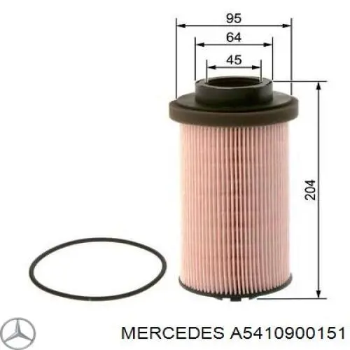 Купити A5410900151 Mercedes Фільтр-відстійник палива грубої очистки