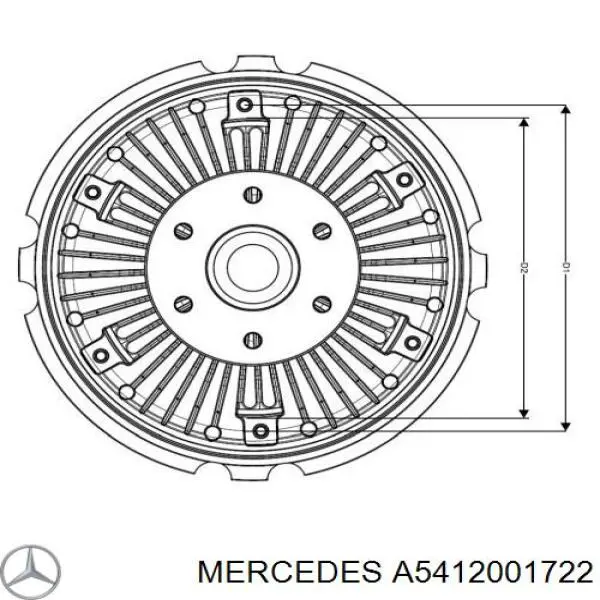 A5412001722 Mercedes Гідромуфта приводу вентилятора