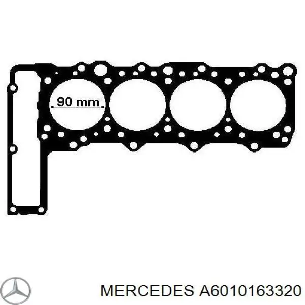 A6010163320 Mercedes прокладка головки блока циліндрів (гбц)