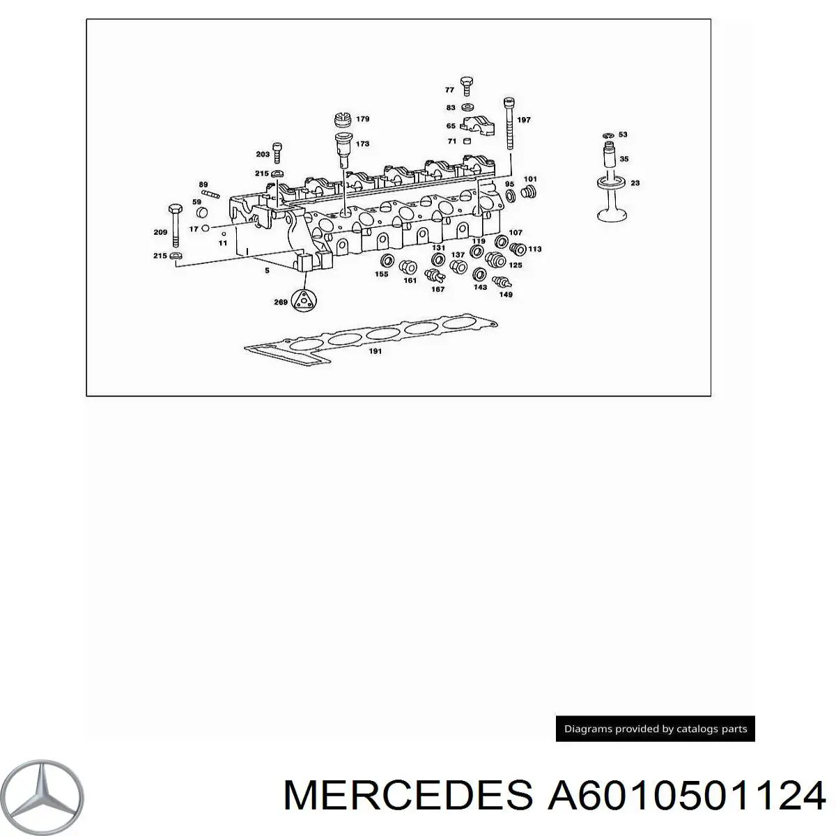A6010501124 Mercedes направляюча клапана, випускного