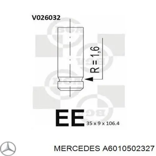 Вихлопний клапан Mercedes A6010502327 ціна, від 7.61 USD