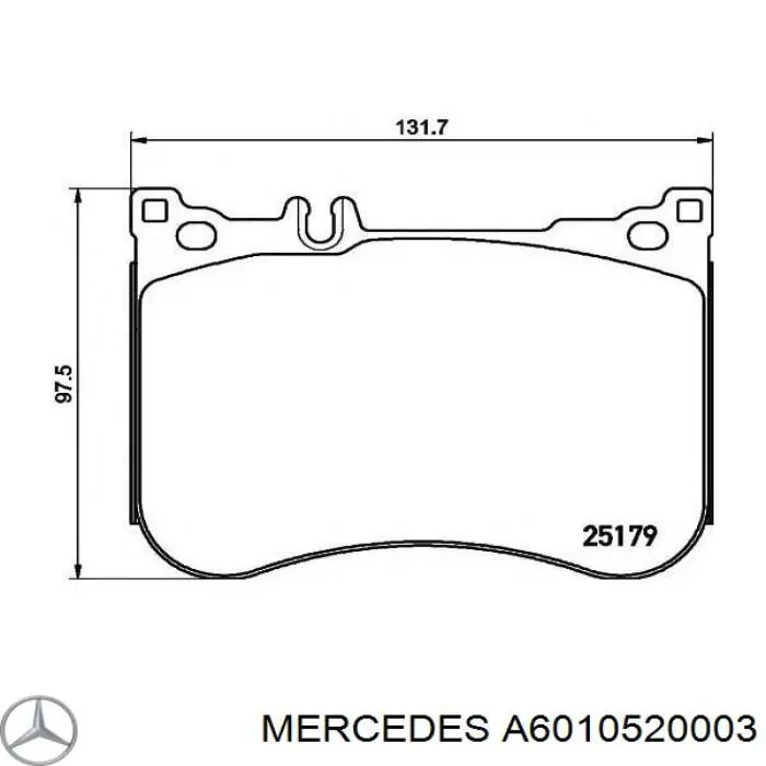 Зірка кщленвала вала Mercedes A6010520003