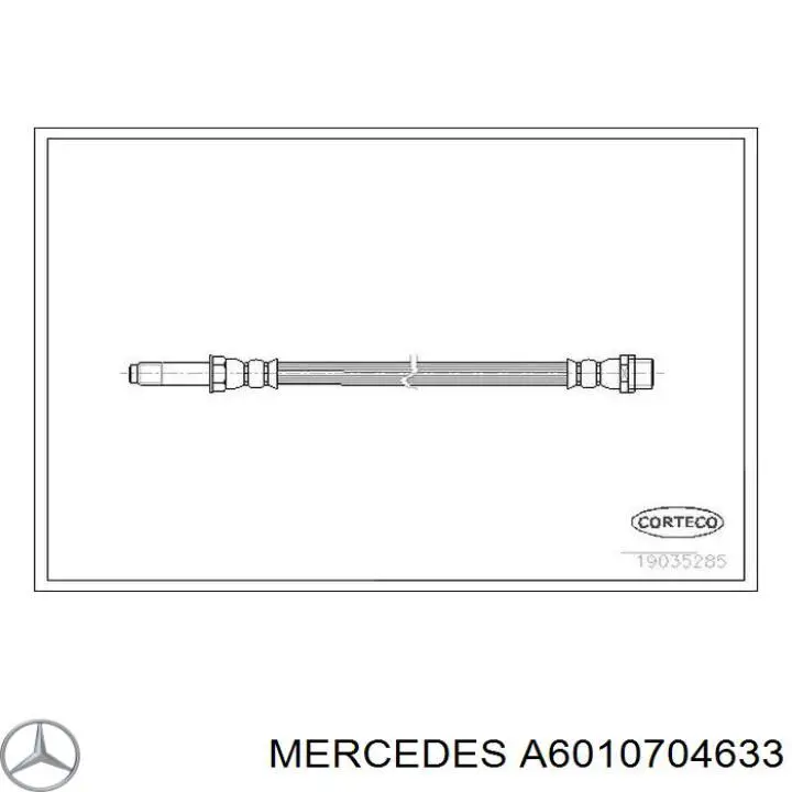 Трубка паливна форсунки 2-го циліндру A6010704633 Mercedes