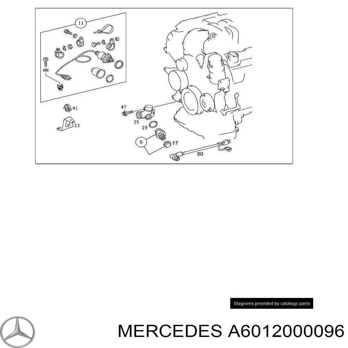 A6012000096 Mercedes Пристрій полегшення пуску (електрофакельним) термостарт